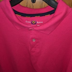 3/$30 Club Room Men's Large Polo Shirt Pink Pima